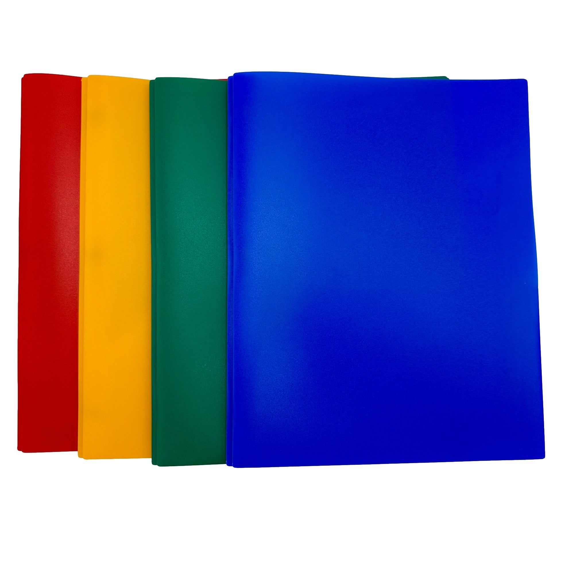 Four colorful folders.